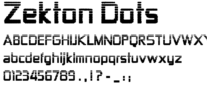 Zekton Dots font